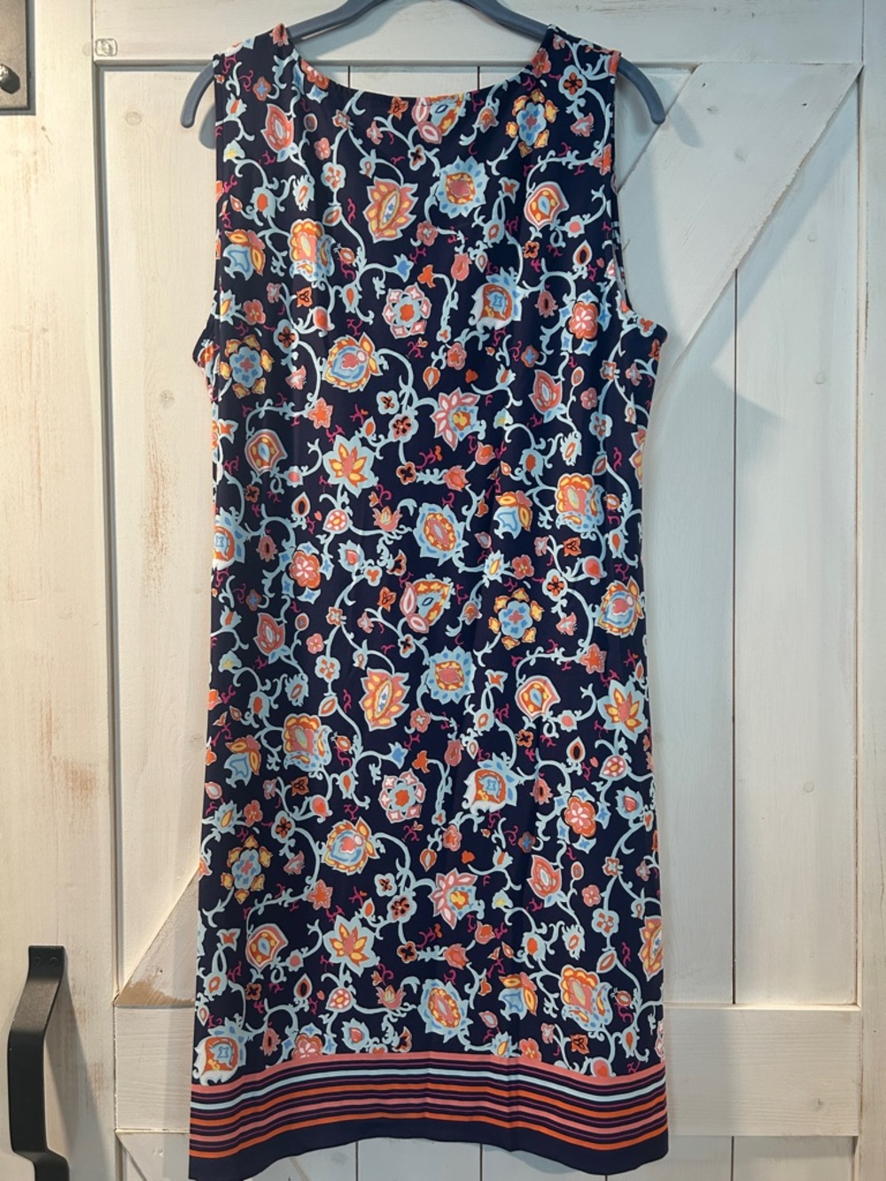 Talbots NWOT Effortless Jersey Floral Shift Dress XL Petite Midi - Picture 5 of 5